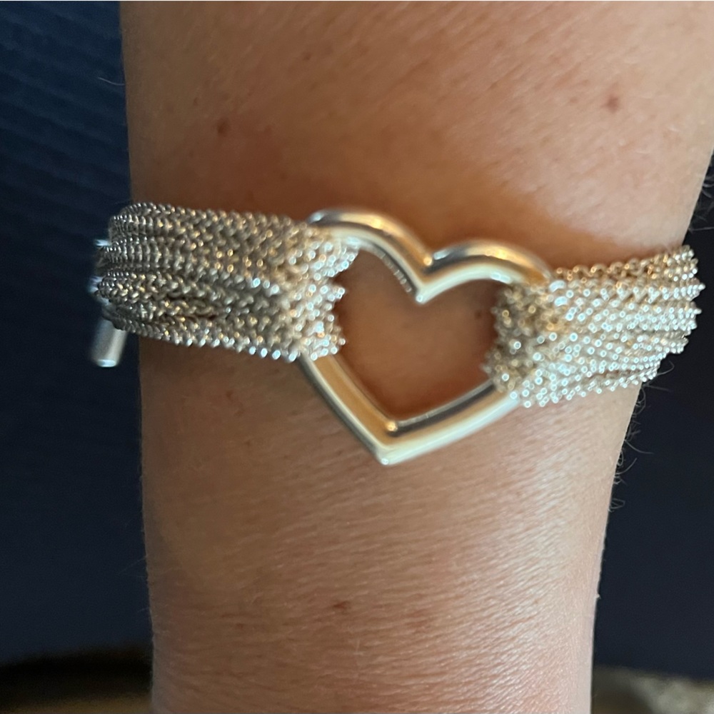 Tiffany Multi Strand Heart Bracelet - 7.5”